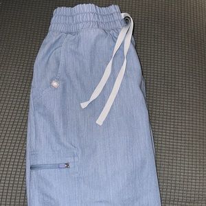 Figs Women’s heather indigo Zamora high waisted scrub pants